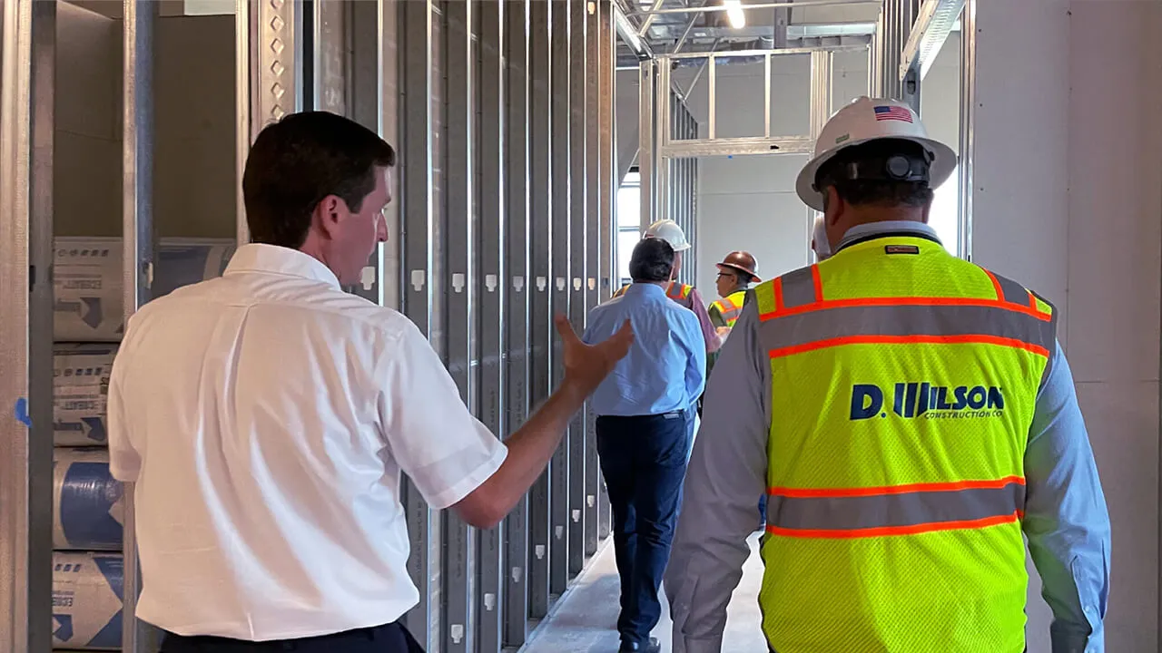 D Wilson Construction team on job site.